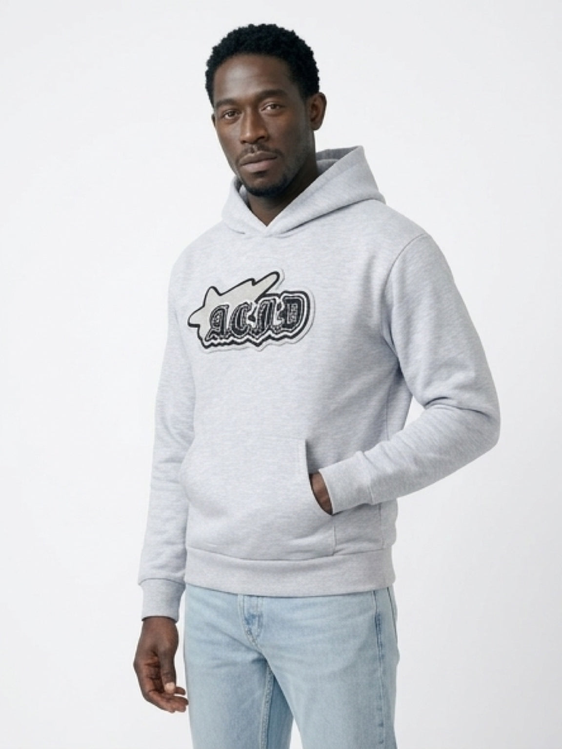 Wolf Grey patch Hoodie